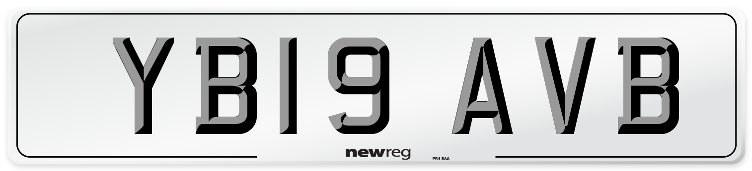 YB19 AVB Number Plate from New Reg
